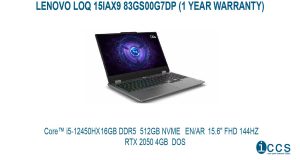 LENOVO LOQ 15IAX9 83GS00G7DP (1 YEAR WARRANTY)