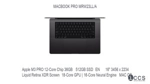 MACBOOK PRO MRW23LL/A