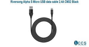 Riversong Alpha S Micro USB data cable 2.4A CM32 Black