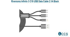 Riversong Infinity 3 C19 USB Data Cable 2.1A Black