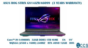 ASUS ROG STRIX G814JZR-N6099  (3 YEARS WARRANTY)