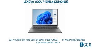 LENOVO YOGA 7 16IML9 83DL0000US