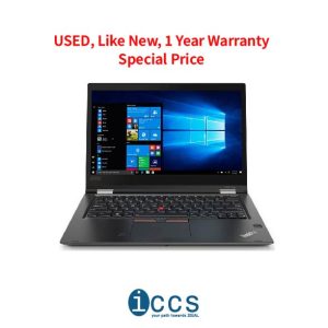 USED Lenovo ThinkPad Yoga X380(Like New, 1 Year Warranty) Intel Corei5-8350U 8GB  DDR4 256GB * NVMe*	 13.3″ Flip Touch-Screen + Pen Intel UHD Graphics 620 Fingerprint, Bluetooth, Backlit KB